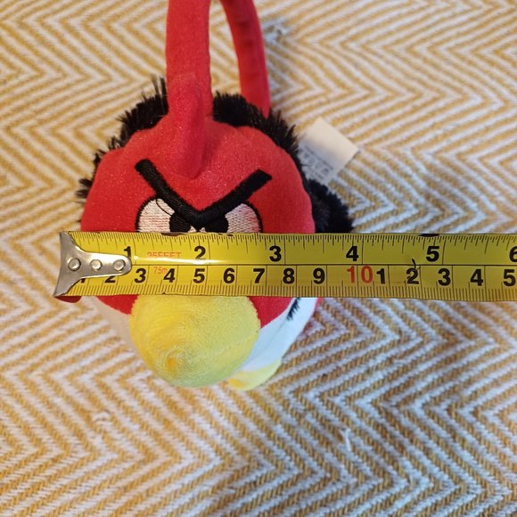 Kids Angry Birds Red Bird Plush Slippers 4/5 & Angry Birds Plush Earmuffs - Picture 8 of 8